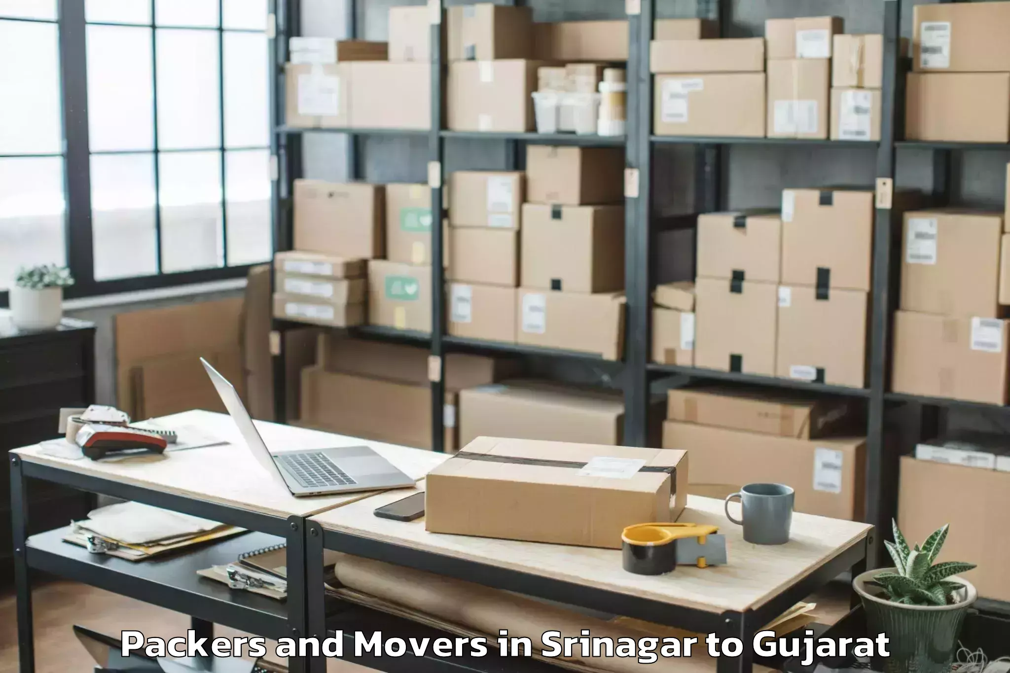 Reliable Srinagar to Chikhli Packers And Movers